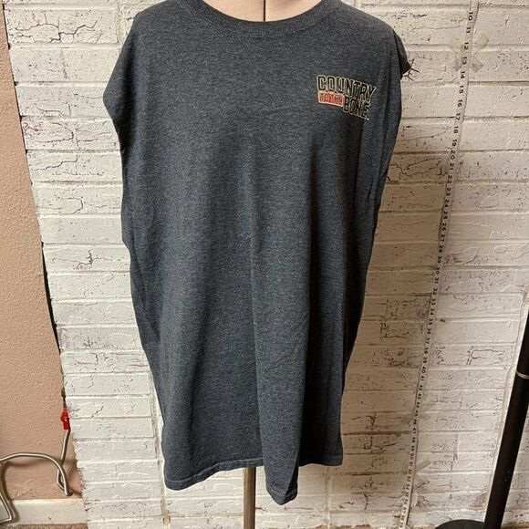 Country to the Bone Sleeveless tshirt  large - Picture 2 of 9